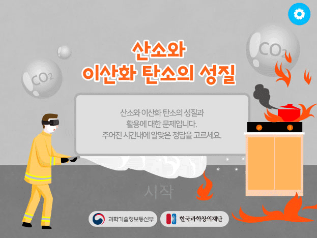 산소와 이산화탄소의 성질